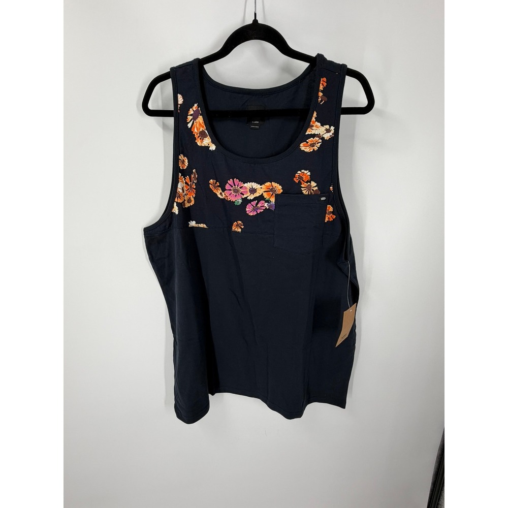 Vans Men's Hilby Tank Top Sleeveless Tropical Shirt‎ Plant Leaf Gym Sz XL New